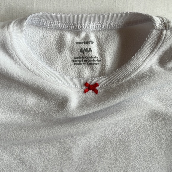 Carter's Reindeer Christmas Pajama Set Girl's Size 4 - Picture 3 of 8